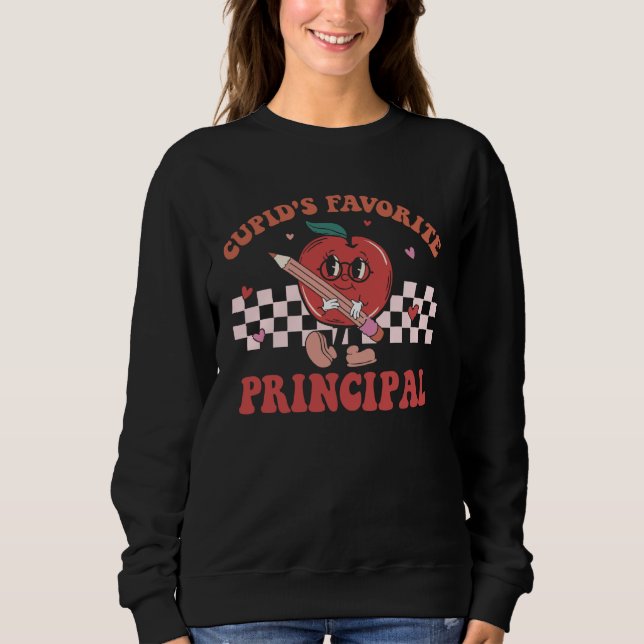 Moletom Cupids Favorite School Principal Retro Groovy Vale (Frente)