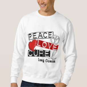 Moletom CURA 1 do AMOR da PAZ do câncer pulmonar