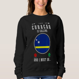 Moletom Curaçao Está Chamando E Eu Devo Ir Bandeira de Cu