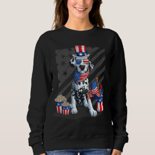 Moletom Curioso Dalmaciano 4 de julho Bandeira Americana Ó