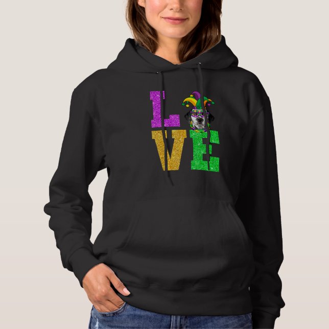 Moletom Curioso Eu Amo Mardi Gras Dalmatic Dog Puppy (Frente)