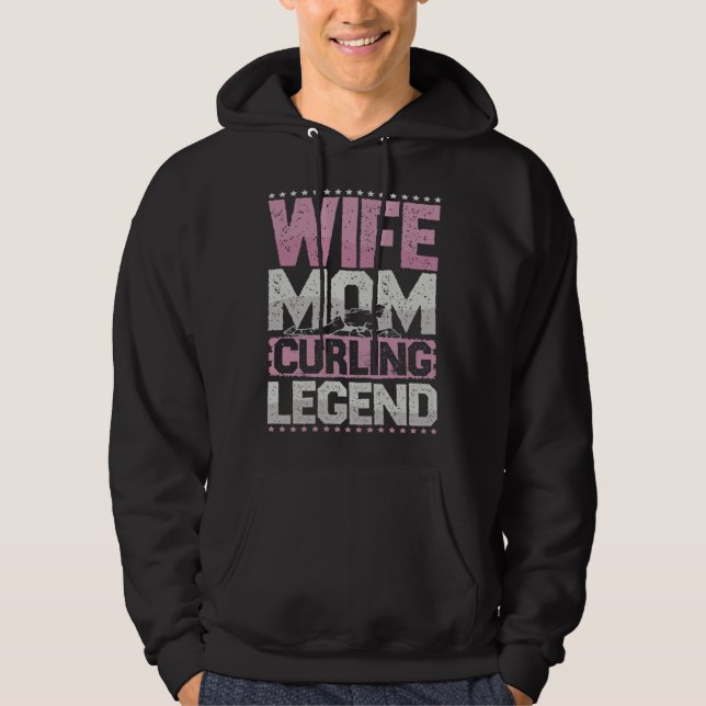 Moletom Curler Wife Mom Curling Legend Curling Women s (Frente)
