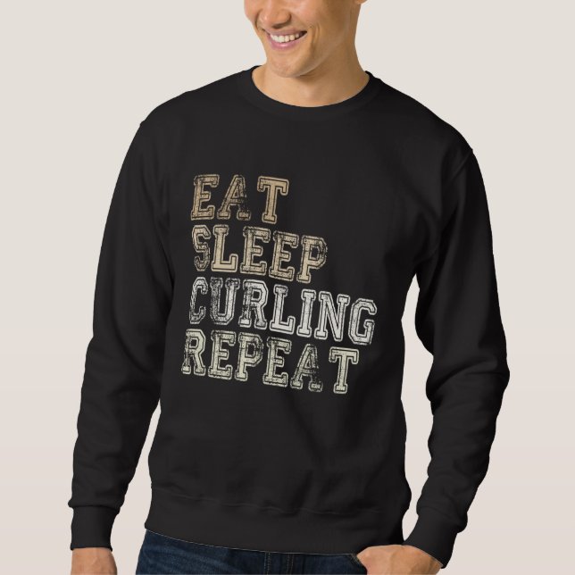 Moletom Curling saying outfit curling curling player (Frente)