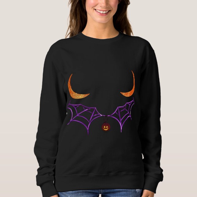 Moletom Curvas Luulares | Sexy Halloween Chest Design T-Sh (Frente)