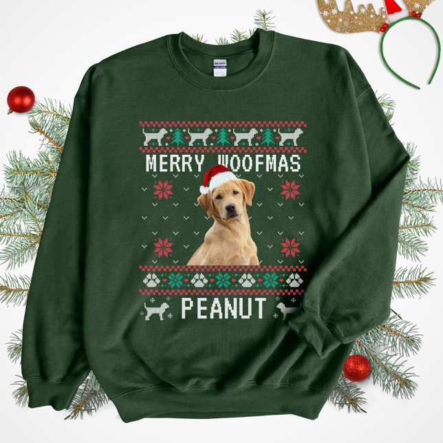 Moletom Custom Dog Ugly Christmas Sweatshirt with Photo (Criador carregado)