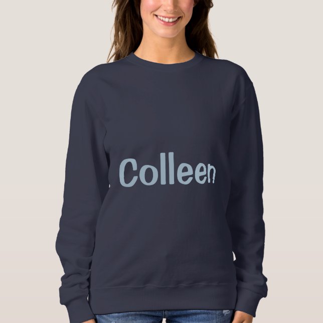 Moletom Custom Name Navy Blue Women's Sweatshirt (Frente)