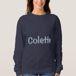 Moletom Custom Name Navy Blue Women's Sweatshirt