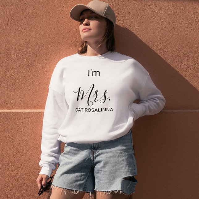 Moletom Custom Pet Lover Name Stylish Black Script Cat Mom (Criador carregado)