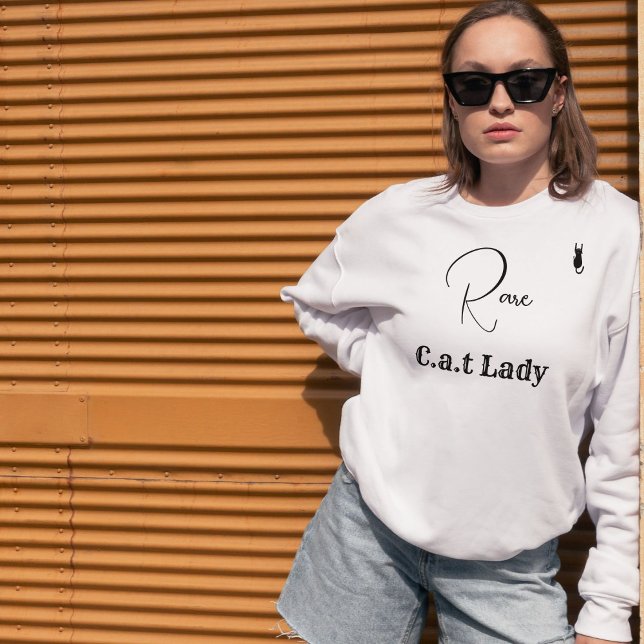Moletom Custom Pet Lover White And Black Script Cat Mom (Criador carregado)