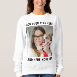 Moletom Custom Photo and Text Women White