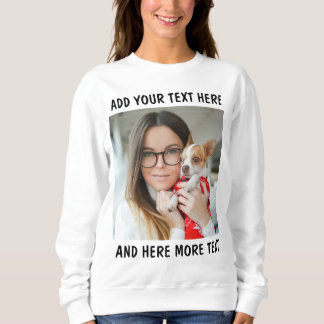 Moletom Custom Photo and Text Women White