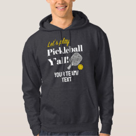 Moletom Custom Pickleball Team Hoodie Add Your Text Club