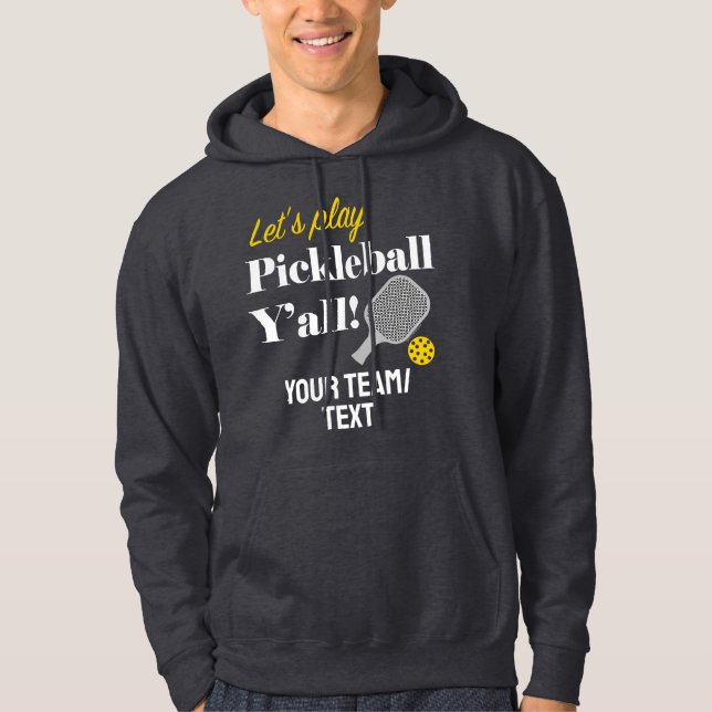 Moletom Custom Pickleball Team Hoodie Add Your Text Club (Frente)