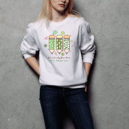 Moletom Custom Retro One Lucky Teacher Pencil