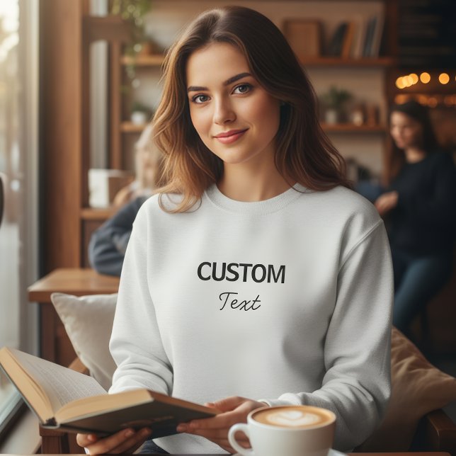 Moletom Custom Text Personalized Sweatshirt - Minimalist (Criador carregado)