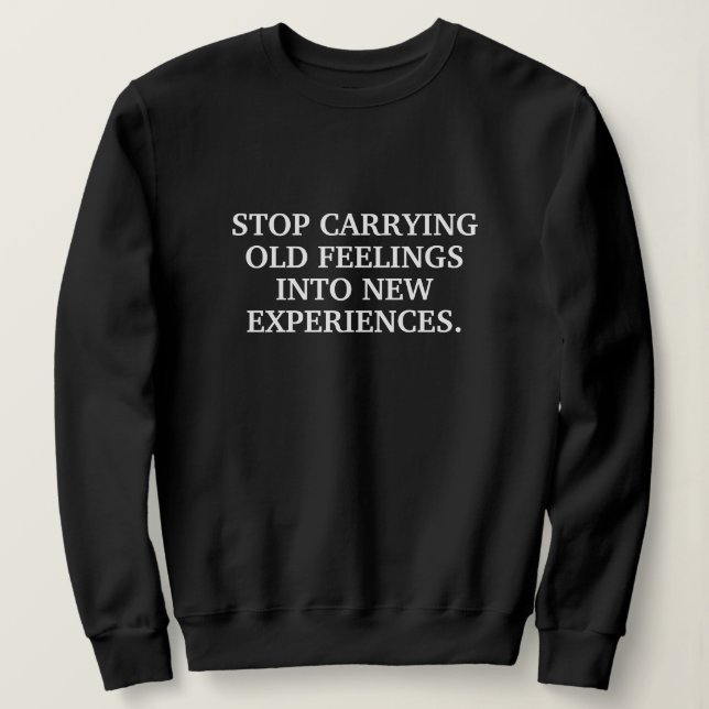 MOLETOM CUSTOM YOUR OWN QUOTES STYLISH MODERN MINIMAL  (Frente do Design)