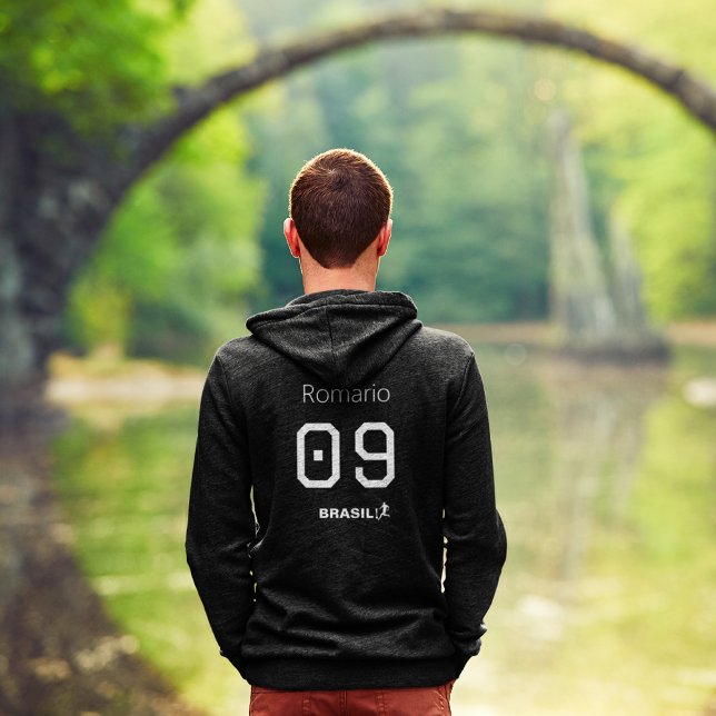 Moletom Customizable Brasil Soccer Black and White Edition (Criador carregado)