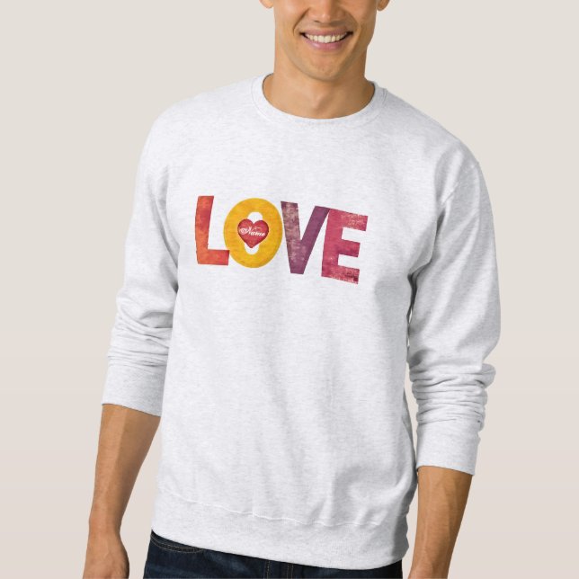 Moletom Customizable Valentine's Day Heart Love Women’s  (Frente)