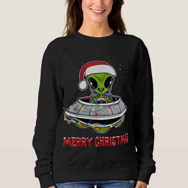 Moletom Cute Alien Christmas Tree Lights Xmas Holidays (Frente)