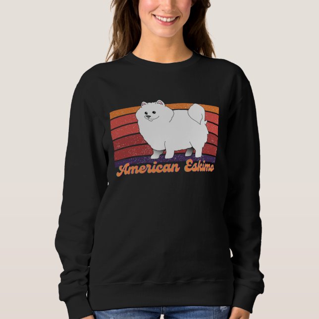 Moletom Cute American Eskimo Dog Retro Vintage (Frente)
