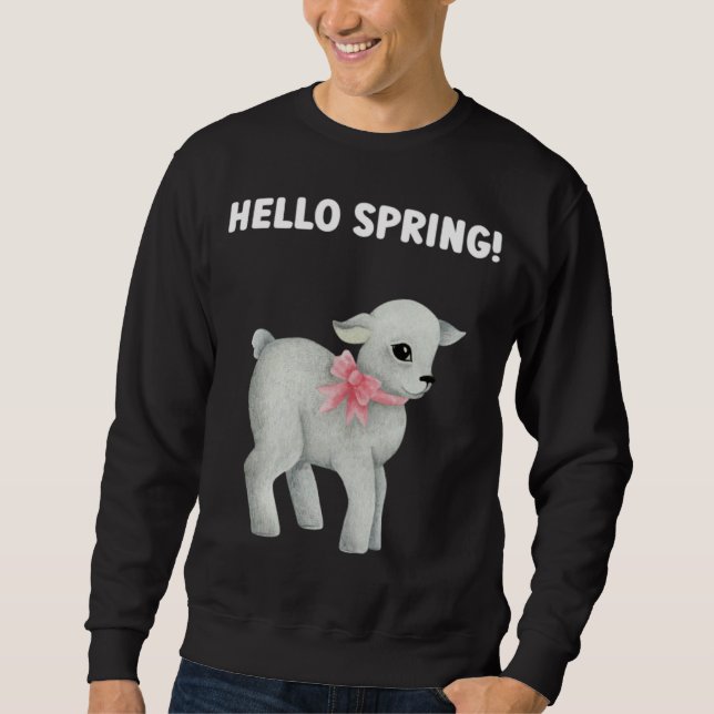 Moletom Cute And Adorable Spring Lamb For Kids Who Love An (Frente)