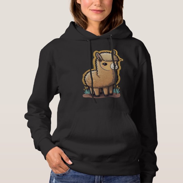 Moletom Cute and Cropped Andean Beauty Trendy Gen Z Llama (Frente)
