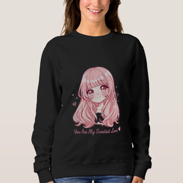 Moletom Cute Anime Valentine Sweatshirt (Frente)