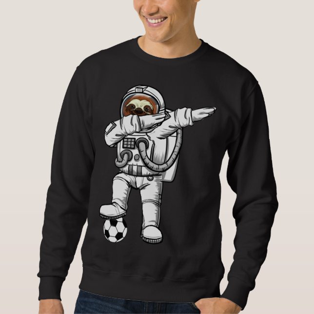 Moletom Cute Astronaut Astronomy Dabbing Sloth  Galaxy Soc (Frente)