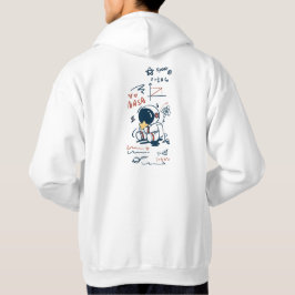 Moletom Cute Astronaut Space Cartoon Back Print Hoodie