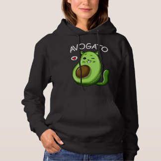 Moletom Cute Avogato Teens  Graphic Avocado Cat Womens Men