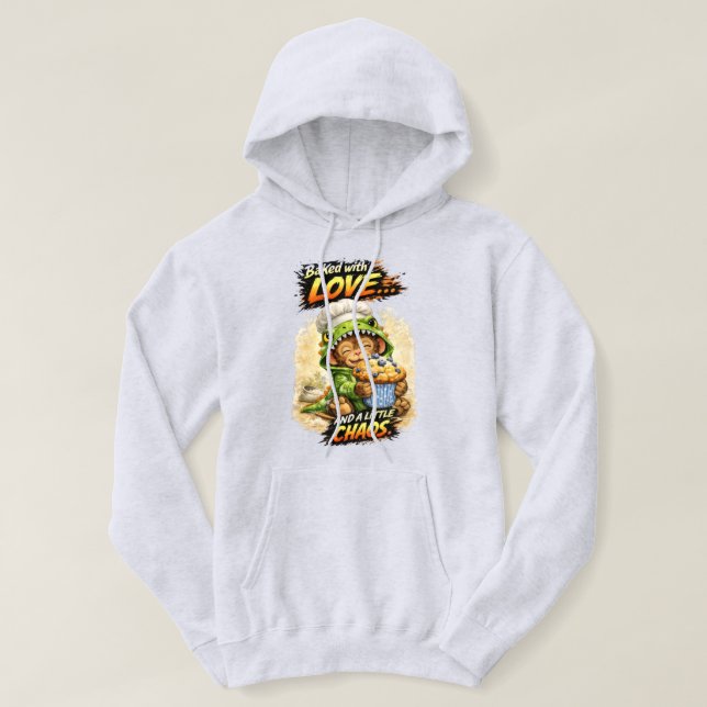 Moletom Cute Baking Dino – Funny Chaos Muffin Gift (Frente do Design)