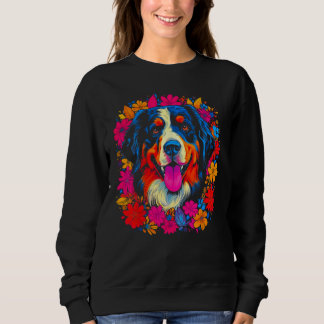 Moletom Cute Bernese Mountain Dog Flowers