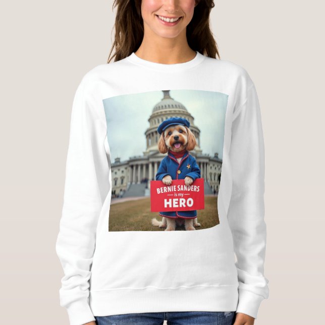 Moletom Cute Bernie Sanders É Meu Herói (Frente)