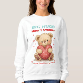 Moletom Cute Big Hugs Heart Stealer Bear