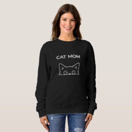 Moletom cute black cat mom hoodies