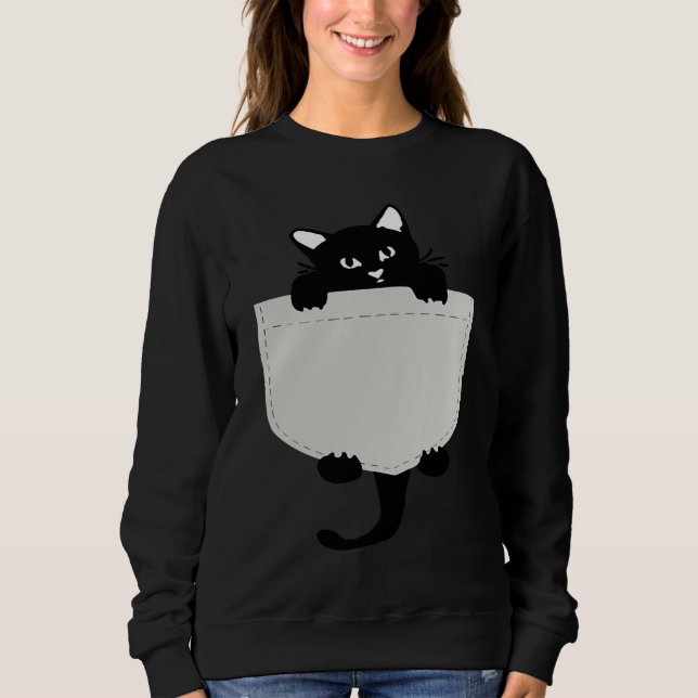 Moletom Cute Black cat You are my Meow Cat In Pocket Cute  (Frente)