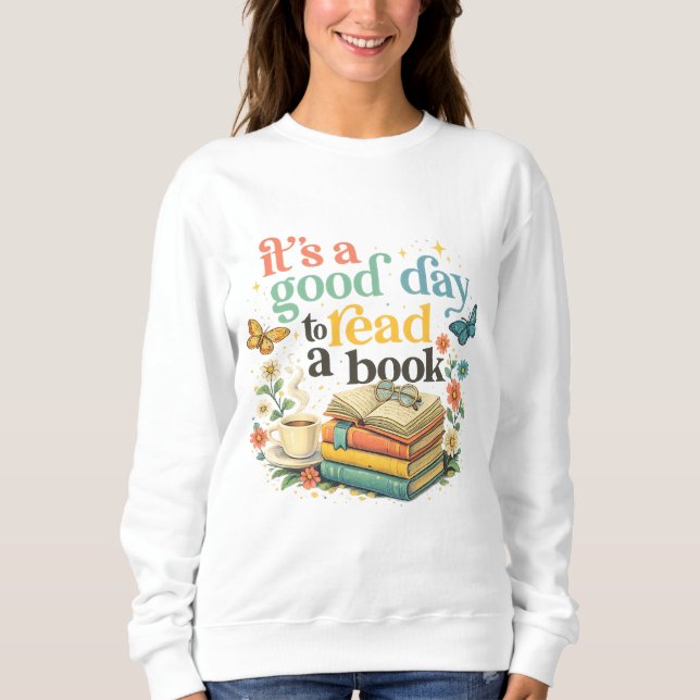 Moletom  Cute Book Lover Graphic Tee (Frente)