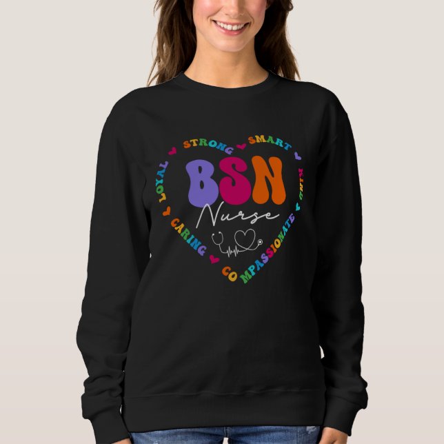 Moletom Cute BSN Nurse Appreciation Nursing School (Frente)