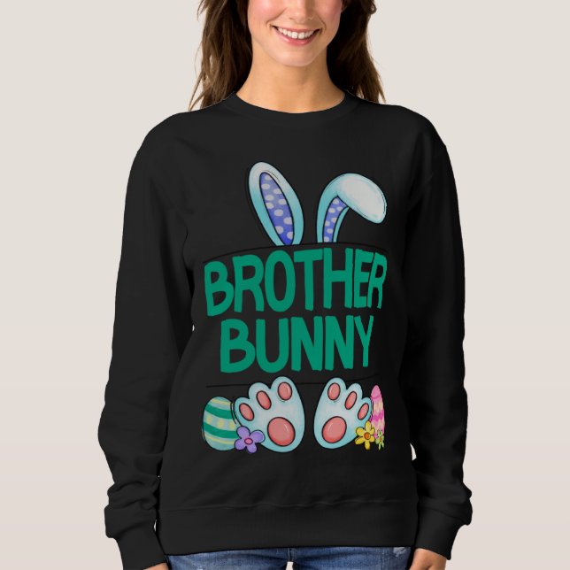 Moletom Cute Bunny Brother Bunny Cute Easter Family Matchi (Frente)