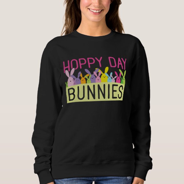 Moletom Cute Bunny Rabbit Hoppy Day Bunnies Happy (Frente)