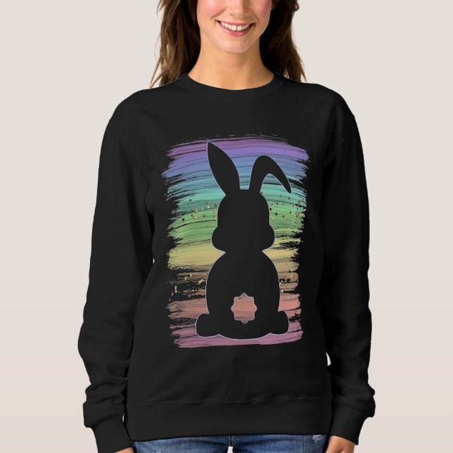 Moletom Cute Bunny Rabbit Pastel Happy Easter Day Girls Wo (Frente)