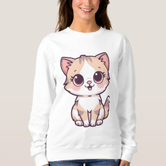 Moletom Cute Cat Hoodie for Women Kawaii Kitty