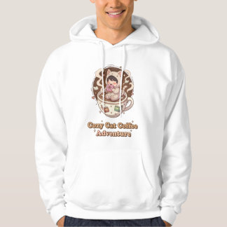 Moletom Cute Cat in Coffee Cup - Cozy Adventure Hoodie