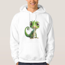 Cute Chameleon Pocket Hoodie - Bicho de Cartoons E