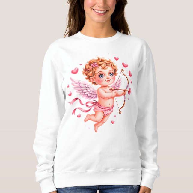 Moletom Cute cherub with arrow (Frente)