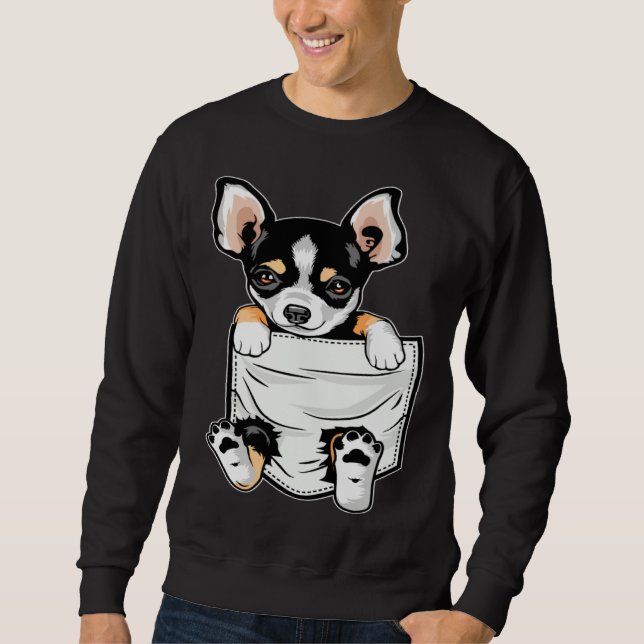Moletom Cute Chihuahua In Your Pocket Christmas (Frente)