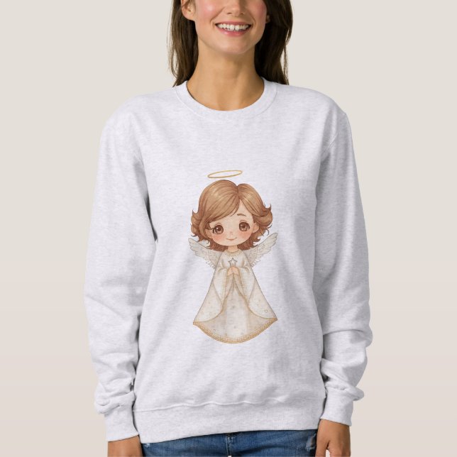 Moletom Cute Christmas Angel Illustration (Frente)