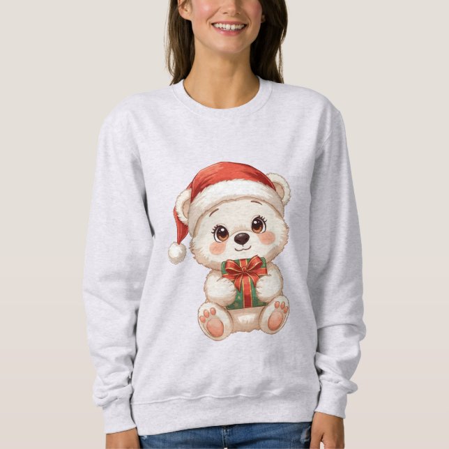 Moletom Cute Christmas Bear Illustration (Frente)