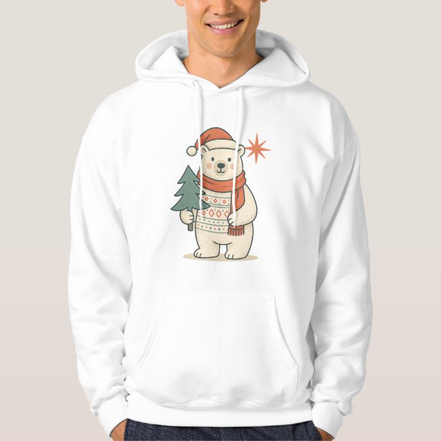 Moletom Cute Christmas Polar Bear Scandinavian Winter Cozy (Frente)