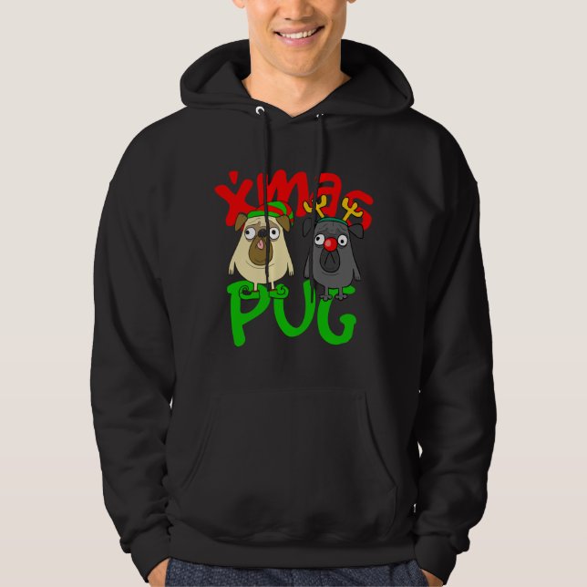 Moletom Cute Christmas Pugs Owner Pug Lover Xmas Dog Pai D (Frente)